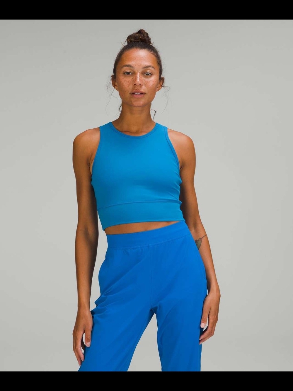 Blue Women's Cropped Tank Top - Brand Lululemon Size 8